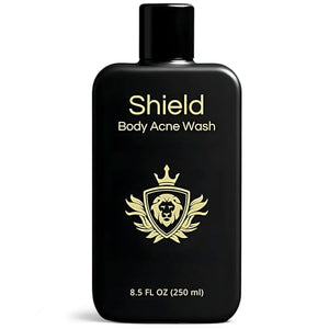 Shield Men's Acne Body Wash for Back, Chest & Shoulders - 4% Benzoyl Peroxide Body Wash, Clears Breakouts & Acne Scars – Unscented with Niacinamide, Glycolic Acid & Ceramides, 8.5 oz