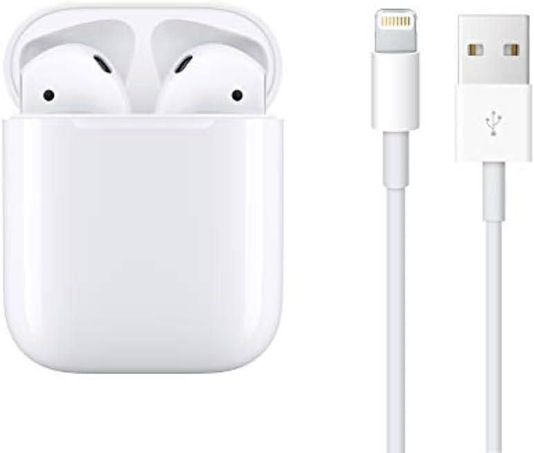 Apple AirPods Wireless Ear Buds, Bluetooth Headphones with Lightning Charging Case Included, Over 24 Hours of Battery Life, Effortless Setup for iPhone