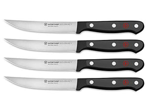 WÜSTHOF Gourmet 4-Piece Steak Knife Set, Black