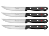 WÜSTHOF Gourmet 4-Piece Steak Knife Set, Black