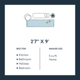 Revival Rugs Shell 5'3"x7'10" Washable Area Rug for Living Room Bedroom - 100% Recycled Oeko-TEX Certified, Medium Pile, Beige, Cream