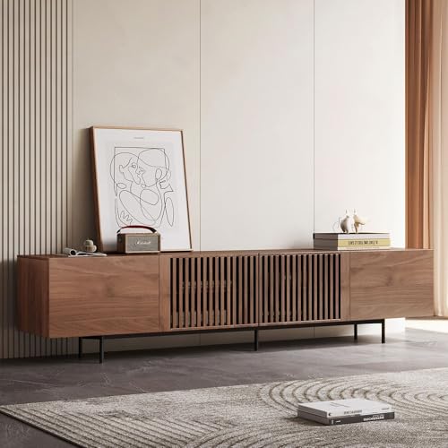 NessCarsti Mid Century Modern TV Stand for 80+ Inch TVs, 94.48