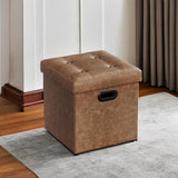 SONGMICS MAZIE Collection - 30 Inches Storage Ottoman Bench with Flipping Lid, Storage Chest Footstool, Load 660 lb, for Entryway, Living Room, Bedroom, Synthetic Leather, Black ULSF45BK