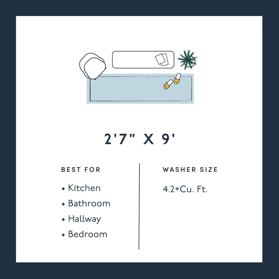 Revival Rugs Shell 5'3"x7'10" Washable Area Rug for Living Room Bedroom - 100% Recycled Oeko-TEX Certified, Medium Pile, Beige, Cream