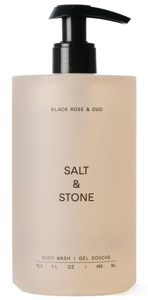 Salt & Stone Body Wash with Antioxidants for Deep Moisture | For Women & Men, Sulfate, Paraben, & Dye Free, Leaving Skin Soft and Hydrated | Bergamot & Hinoki 15.2 fl oz