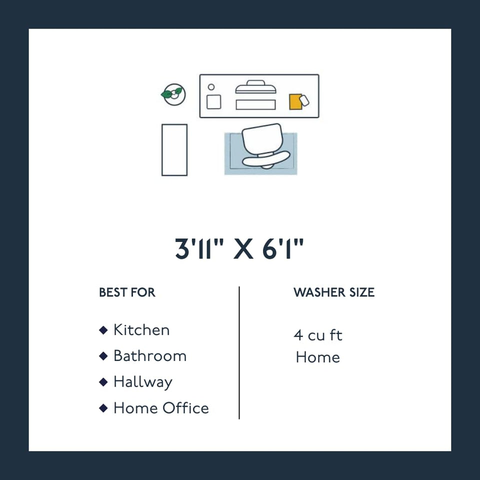 Revival Rugs Shell 5'3"x7'10" Washable Area Rug for Living Room Bedroom - 100% Recycled Oeko-TEX Certified, Medium Pile, Beige, Cream