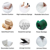 160.6" Cloud Couch Modular Sectional Sofa for Livingroom,Oversized Convertible Sofa with Storage Ottomans,6 Seat Wide Couches,Cushion Covers Removable (Khaki, 6 Seater)