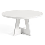 LITTLE TREE Round Dining Table for 4-6 People, 47 Inches Dining Room Table with Wooden Pedestal Base, Brown Dinner Tables, Circle Kitchen Tables for Dining Room, Kitchen, Living Room(Table Only)