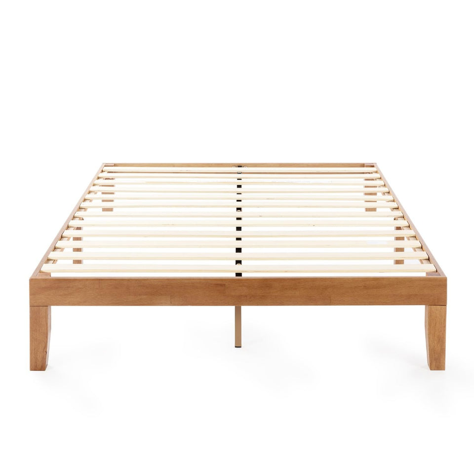Mellow Naturalista Classic 12-Inch Solid Wood Platform Bed | Wooden Slats, No Box Spring Needed, Easy Assembly | Full, Espresso