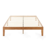 Mellow Naturalista Classic 12-Inch Solid Wood Platform Bed | Wooden Slats, No Box Spring Needed, Easy Assembly | Full, Espresso