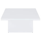 Coaster Home Furnishings Zetta Square Cocktail Living Room Coffee Table Engineered Eco-Friendly Wood Look Laminate Veneer Rustic Farmhouse Mango Brown 708068