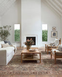 Loloi Amber Lewis Billie Collection, Ink & Salmon 10'-0" x 14'-0" Area Rug – Antique & Distressed Accent Rugs for Living Room, Bedroom, Entryway & Hallway, No Shed High Traffic Area Home Decor Rug