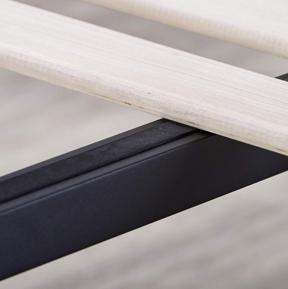 Mellow Naturalista Classic 12-Inch Solid Wood Platform Bed | Wooden Slats, No Box Spring Needed, Easy Assembly | Full, Espresso