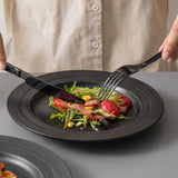 KINGSTONE Silverware Set, Luxury 40 Piece Flatware Set for 8, 18/10 Stainless Steel Cutlery Set with Diamond Cut Pattern for Kitchen, Home, Wedding, Party, Mirror Polished and Dishwasher Safe