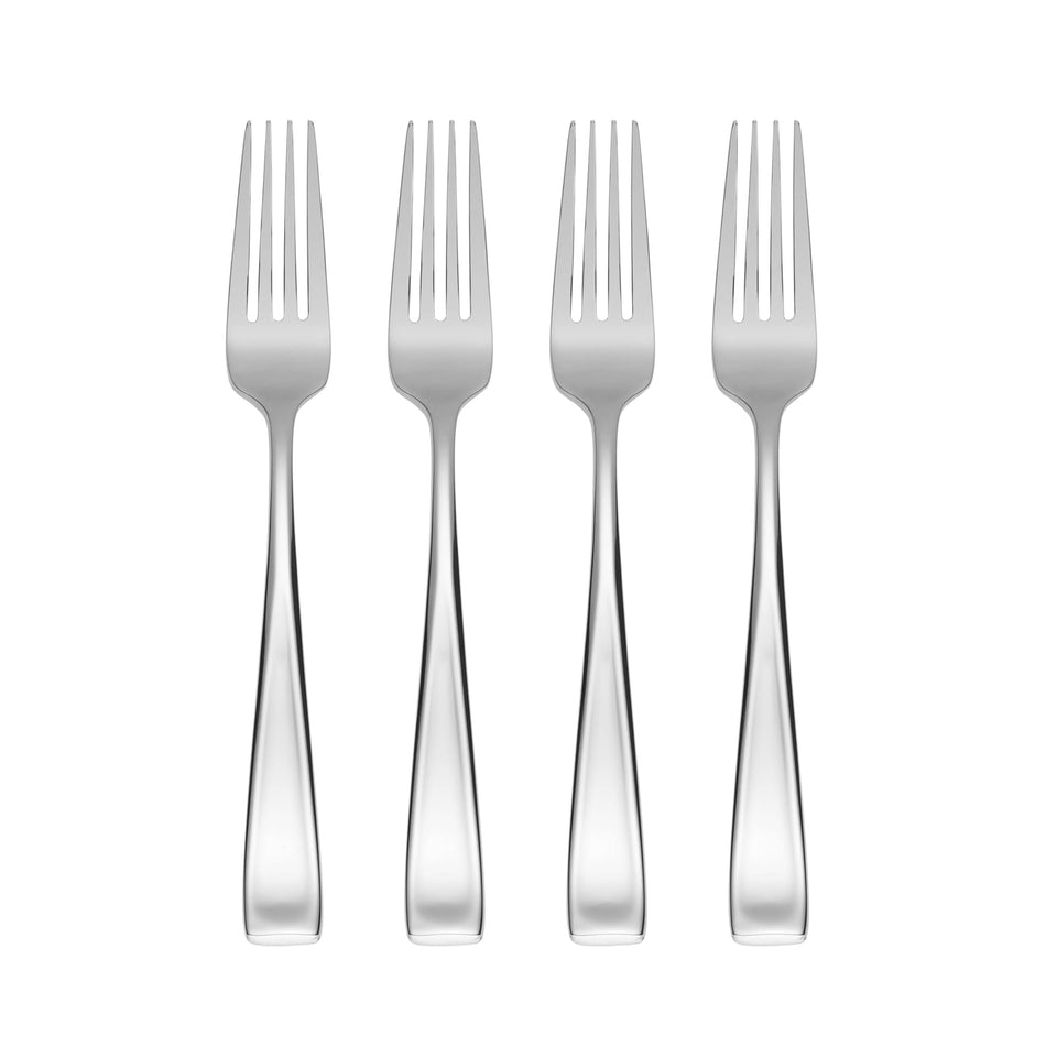 Oneida Silverware Set For 12, Moda 65-Piece Fine Flatware Set with Serving Utensils, Service For 12, 18/10 Stainless Steel, Dishwasher Safe For home, Knives Spoons and Forks Set (Silver, 65 pieces)