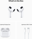 Apple AirPods (3rd Generation) Wireless Ear Buds, Bluetooth Headphones, Personalized Spatial Audio, Sweat and Water Resistant, Lightning Charging Case Included, Up to 30 Hours of Battery Life