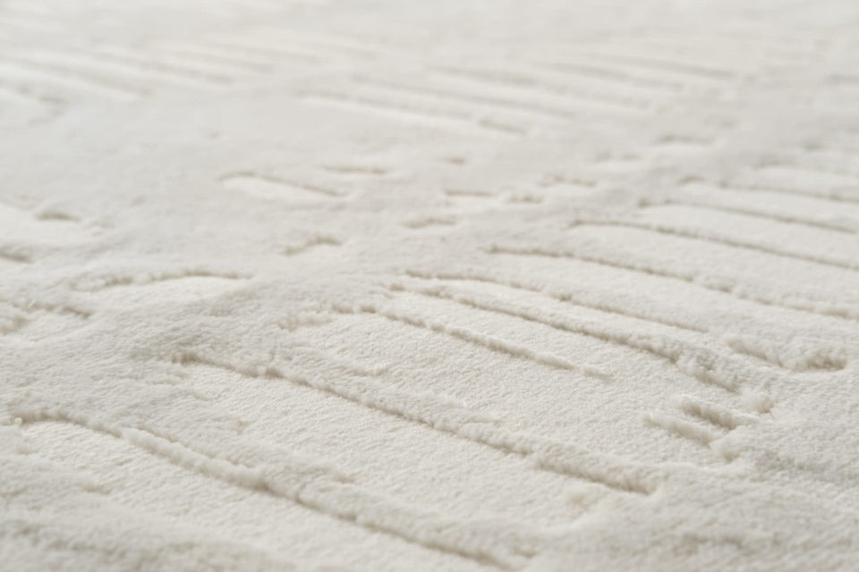 Revival Rugs Shell 5'3"x7'10" Washable Area Rug for Living Room Bedroom - 100% Recycled Oeko-TEX Certified, Medium Pile, Beige, Cream