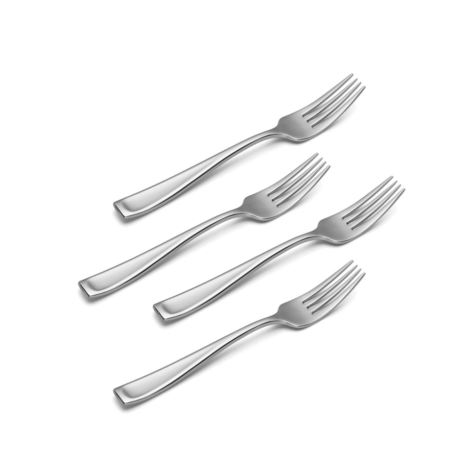 Oneida Silverware Set For 12, Moda 65-Piece Fine Flatware Set with Serving Utensils, Service For 12, 18/10 Stainless Steel, Dishwasher Safe For home, Knives Spoons and Forks Set (Silver, 65 pieces)
