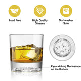 Triplorare Whiskey Glasses Set of 6, 11 OZ Old-Fashioned, Rum & Scotch Glasses