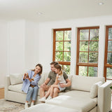 CHITA Oversized Modular Sectional Sofa, FSC Certified L Shaped Sectional Couches for Living Room, 112 inch Width,4 Seat Modular Sofa with Storage Ottoman, Linen