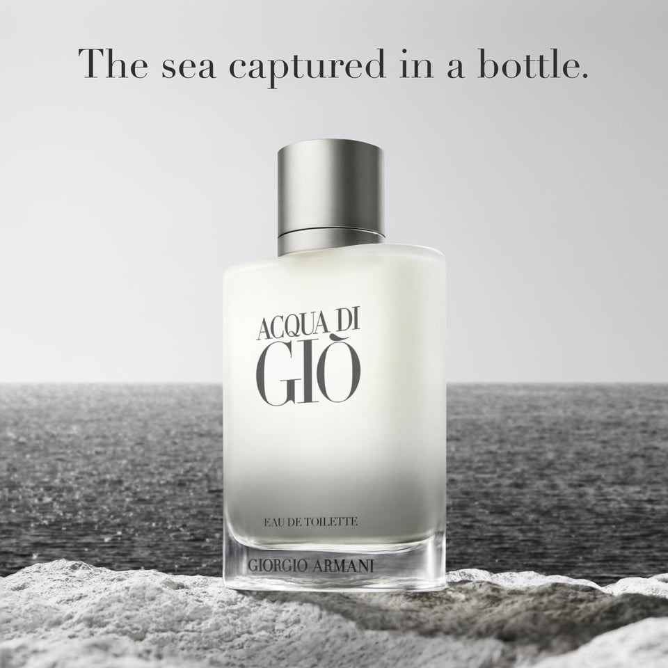 Armani beauty - Acqua di Gio - Eau de Toilette - Cologne for Men - Long Lasting Fragrance with Bergamot notes, Jasmine, White Musks, Patchouli & Cedarwood – 3.3 Fl Oz