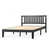 Mellow Naturalista Classic 12-Inch Solid Wood Platform Bed | Wooden Slats, No Box Spring Needed, Easy Assembly | Full, Espresso