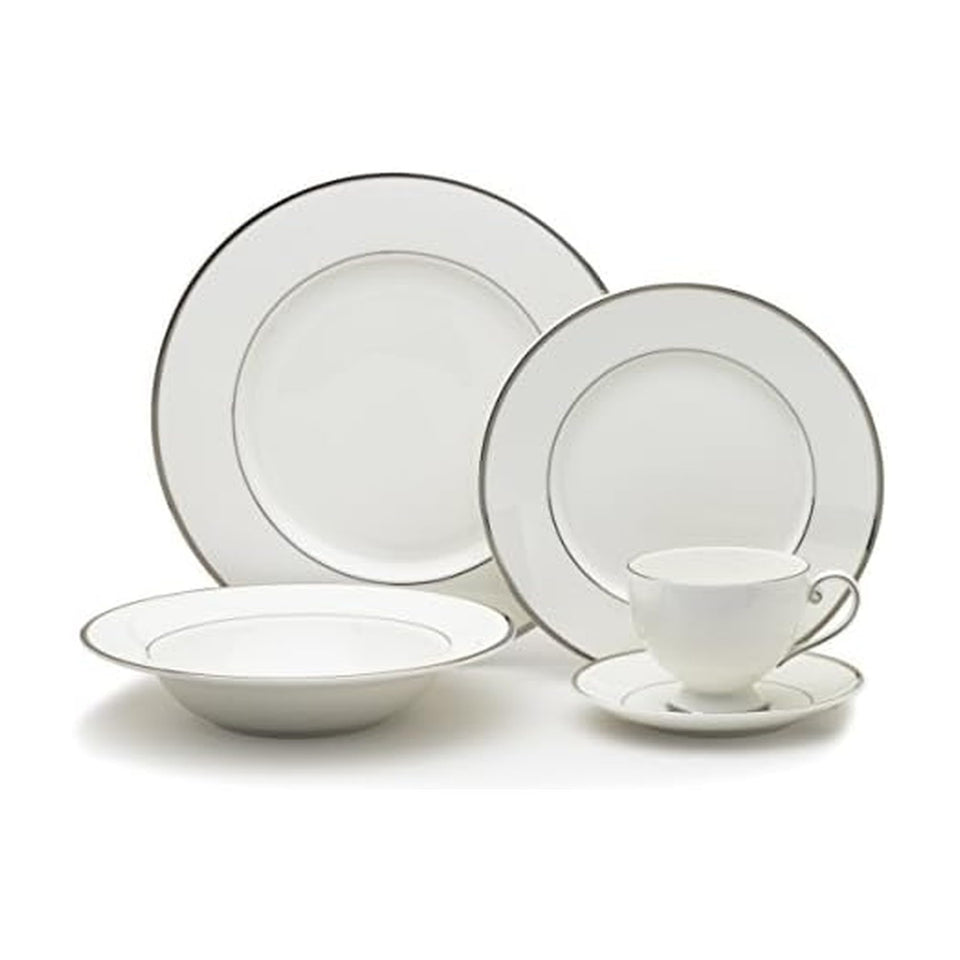 Mikasa Parchment 40-Piece Dinnerware Set, Service for 8, Durable Porcelain Plates, Bowls, and Mugs with Contemporary Design, Dishwasher Safe