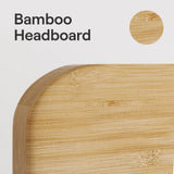 Nectar Bamboo Platform Bed Frame - Queen - Natural - Floating Center Support Legs - 12” Height - Easy Tool Free Set Up - Contemporary and Durable - Sturdy Wooden Support Slats - Holds Up To 800 Pounds