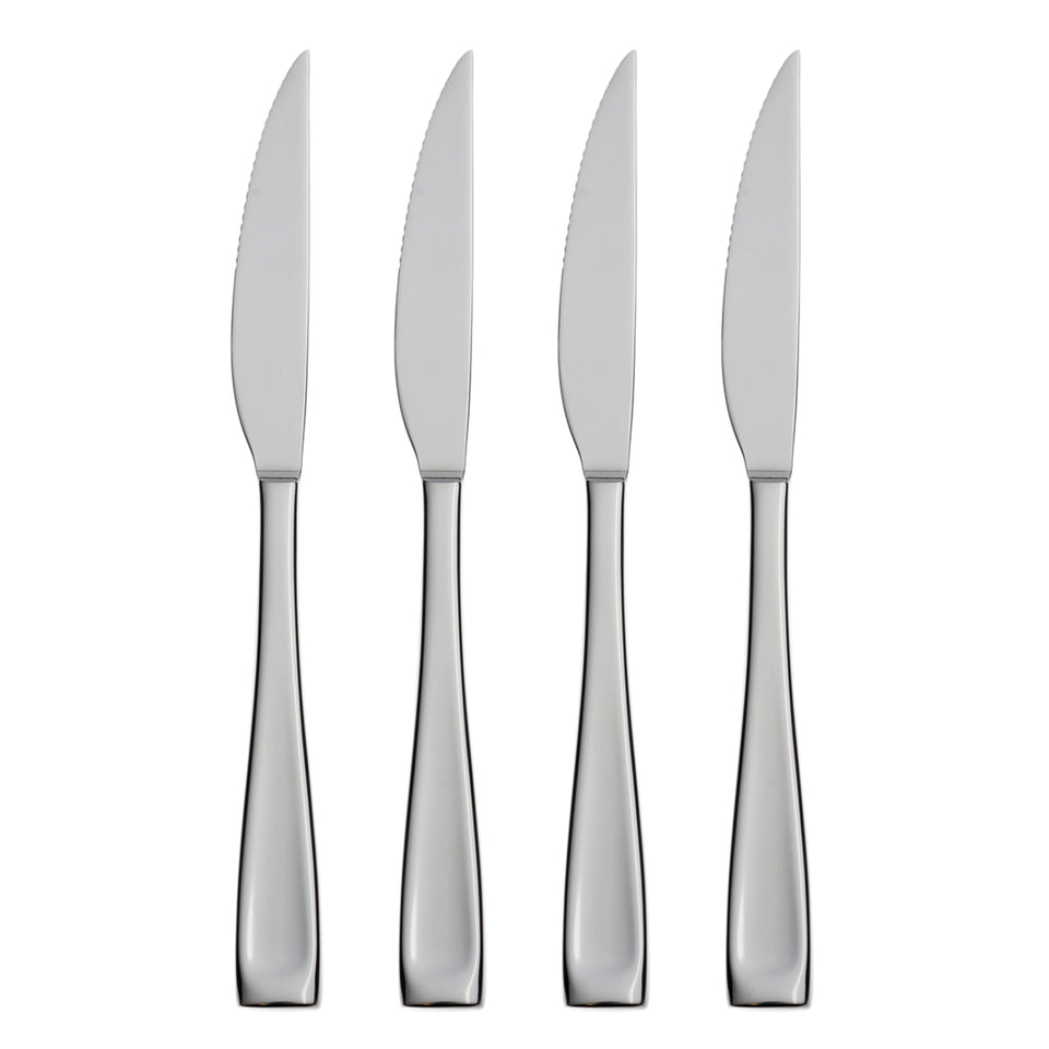 Oneida Silverware Set For 12, Moda 65-Piece Fine Flatware Set with Serving Utensils, Service For 12, 18/10 Stainless Steel, Dishwasher Safe For home, Knives Spoons and Forks Set (Silver, 65 pieces)