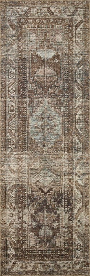 Loloi Amber Lewis Billie Collection, Ink & Salmon 10'-0" x 14'-0" Area Rug – Antique & Distressed Accent Rugs for Living Room, Bedroom, Entryway & Hallway, No Shed High Traffic Area Home Decor Rug