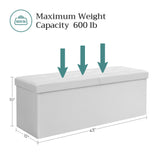 SONGMICS MAZIE Collection - 30 Inches Storage Ottoman Bench with Flipping Lid, Storage Chest Footstool, Load 660 lb, for Entryway, Living Room, Bedroom, Synthetic Leather, Black ULSF45BK