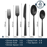 KINGSTONE Silverware Set, 60-Piece Forged Flatware Set Cutlery Set Premium Stainless Steel, Service for 12, for Kitchen, Home, Wedding, Party, Mirror Polished and Dishwasher Safe