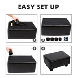 CAROLMADE Small Foot Stool Ottoman Footstool with Legs Under Desk Footrest for Living Room Bedroom and Office, Soft Ivory White