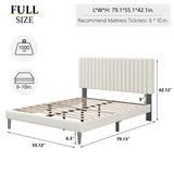 HAOARA King Size Bed Frame,King Size Platform Bed Frame and Velvet Upholstered Headboard with Strong Wood Slats, Box Spring Optional, Mattress Foundation, Easy Assembly Beige