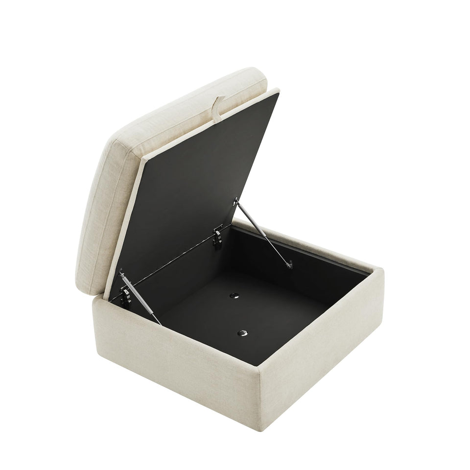 CHITA Oversized Modular Sectional Sofa, FSC Certified L Shaped Sectional Couches for Living Room, 112 inch Width,4 Seat Modular Sofa with Storage Ottoman, Linen