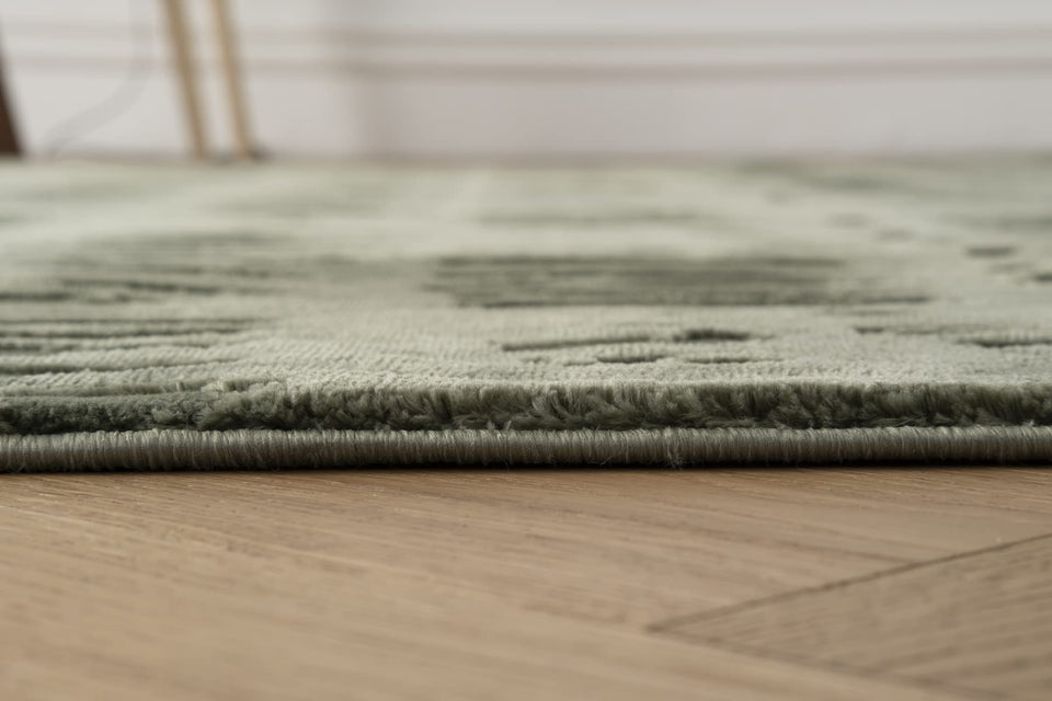 Revival Rugs Shell 5'3"x7'10" Washable Area Rug for Living Room Bedroom - 100% Recycled Oeko-TEX Certified, Medium Pile, Beige, Cream