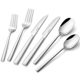 KINGSTONE Silverware Set, 60-Piece Forged Flatware Set Cutlery Set Premium Stainless Steel, Service for 12, for Kitchen, Home, Wedding, Party, Mirror Polished and Dishwasher Safe