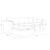 CHITA Oversized Modular Sectional Sofa, FSC Certified L Shaped Sectional Couches for Living Room, 112 inch Width,4 Seat Modular Sofa with Storage Ottoman, Linen