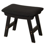 Foot Stool,Ottoman,Bamboo Small Sofa Foot Rest Under Desk,Extra Seating for Living Room, Bedroom and Kitchen(Brown Stool Legs - Beige Surface)