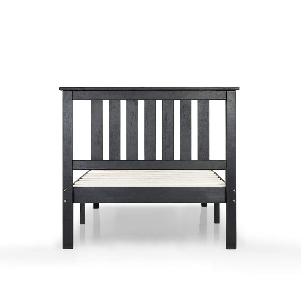 Mellow Naturalista Classic 12-Inch Solid Wood Platform Bed | Wooden Slats, No Box Spring Needed, Easy Assembly | Full, Espresso