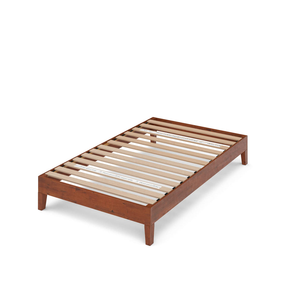 ZINUS Vivek Deluxe Wood Platform Bed Frame with Headboard, Wood Slat Support, No Box Spring Needed, Easy Assembly, Queen