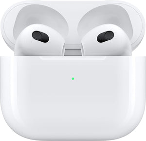 Apple AirPods (3rd Generation) Wireless Ear Buds, Bluetooth Headphones, Personalized Spatial Audio, Sweat and Water Resistant, Lightning Charging Case Included, Up to 30 Hours of Battery Life