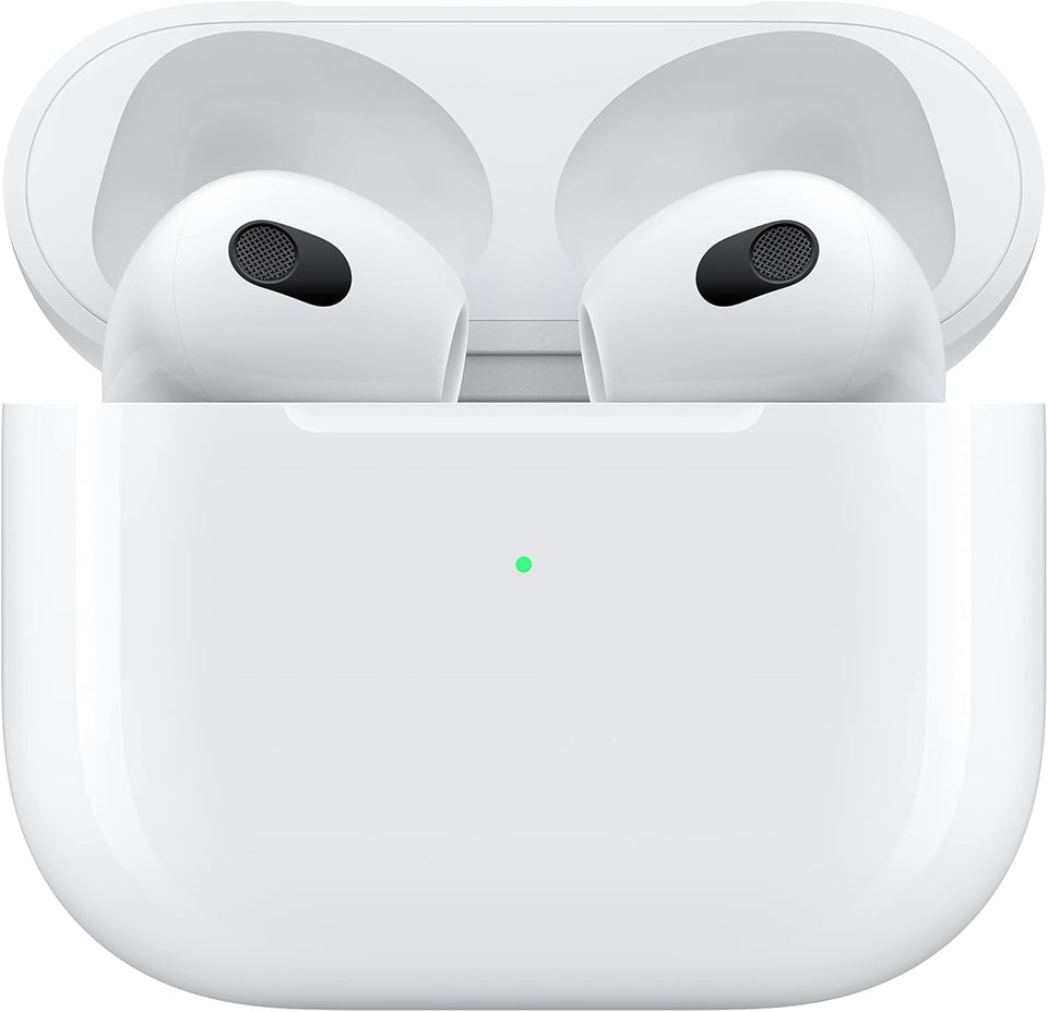 Apple AirPods (3rd Generation) Wireless Ear Buds, Bluetooth Headphones, Personalized Spatial Audio, Sweat and Water Resistant, Lightning Charging Case Included, Up to 30 Hours of Battery Life