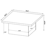 Coaster Home Furnishings Zetta Square Cocktail Living Room Coffee Table Engineered Eco-Friendly Wood Look Laminate Veneer Rustic Farmhouse Mango Brown 708068