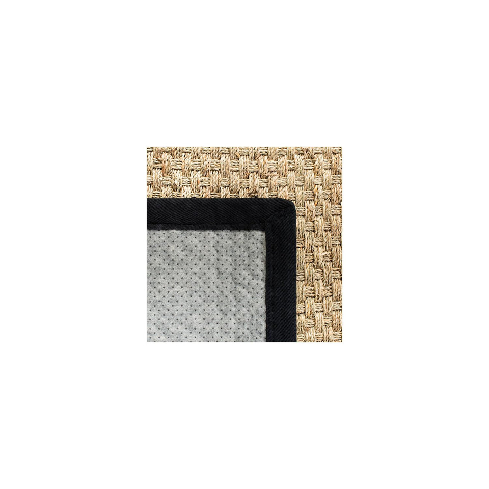 SAFAVIEH Area Rug 8x10 - Natural Fiber Collection - Large - Natural & Beige, Seagrass, Basketweave Pattern (NF114A)