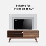 mopio Ensley TV Stand, Mid Century Modern for 55/60/65 inch TV, Farmhouse TV Stand, Entertainment Center with Storage, TV and Media Console for Living Room (Walnut, 59" Tall)