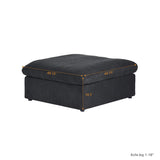 160.6" Cloud Couch Modular Sectional Sofa for Livingroom,Oversized Convertible Sofa with Storage Ottomans,6 Seat Wide Couches,Cushion Covers Removable (Khaki, 6 Seater)