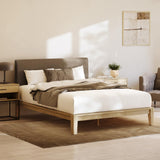 Nectar Bamboo Platform Bed Frame - Queen - Natural - Floating Center Support Legs - 12” Height - Easy Tool Free Set Up - Contemporary and Durable - Sturdy Wooden Support Slats - Holds Up To 800 Pounds