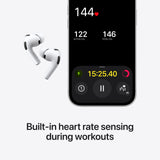 Apple AirPods Pro 3 Wireless Earbuds, Active Noise Cancellation, Live Translation, Heart Rate Sensing, Hearing Aid Feature, Bluetooth Headphones, Spatial Audio, High-Fidelity Sound, USB-C Charging