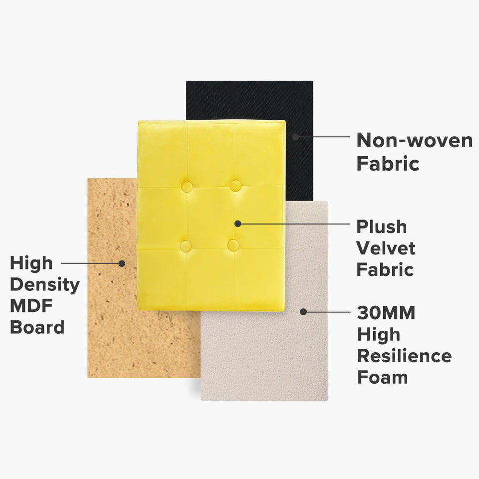 LINMAGCO Ottoman Storage Ottoman with Storage Small Foot Rest Stool Under Desk Stool Short Folding Footrest Linen Cloth Dark Gray 16X12X12IN